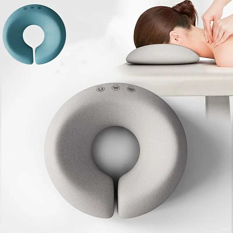 Contour Memory Foam Face & Neck Pillow – Ergonomic Support Cushion with Zip Cover