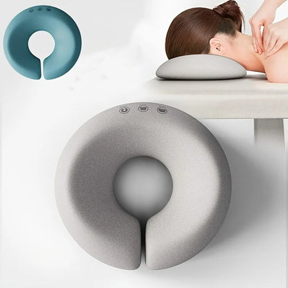 Contour Memory Foam Face & Neck Pillow – Ergonomic Support Cushion with Zip Cover