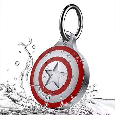 Metal AirTag Holder with Keychain – Waterproof IPX8 Shockproof Tracker Case for Keys, Wallet, Luggage, Pets & More