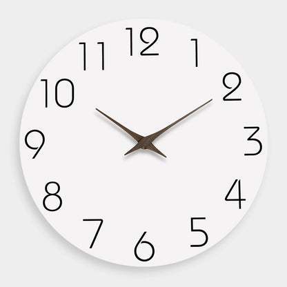 Silent Wooden Wall Clock – Modern Minimalist Quartz Clock for Living Room, Bedroom & Kitchen, 10–16 Inch