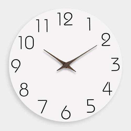 Silent Wooden Wall Clock – Modern Minimalist Quartz Clock for Living Room, Bedroom & Kitchen, 10–16 Inch