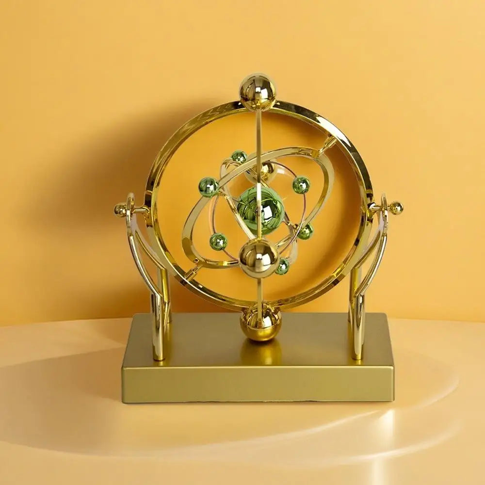 Celestial Orbit Pendulum Perpetual Motion Machine 22.9x22.5cm – Hypnotic Kinetic Art, Rotating Astronomy Sculpture, Desk Decor Gift