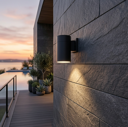 Outdoor Wall Light LED Waterproof IP65 Up Down Porch Lamp Aluminum Black Grey 12W Terrace Garden