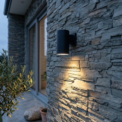 Outdoor Wall Light LED Waterproof IP65 Up Down Porch Lamp Aluminum Black Grey 12W Terrace Garden