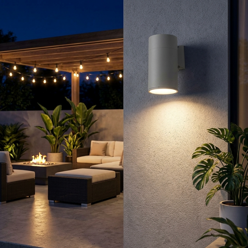 Outdoor Wall Light LED Waterproof IP65 Up Down Porch Lamp Aluminum Black Grey 12W Terrace Garden
