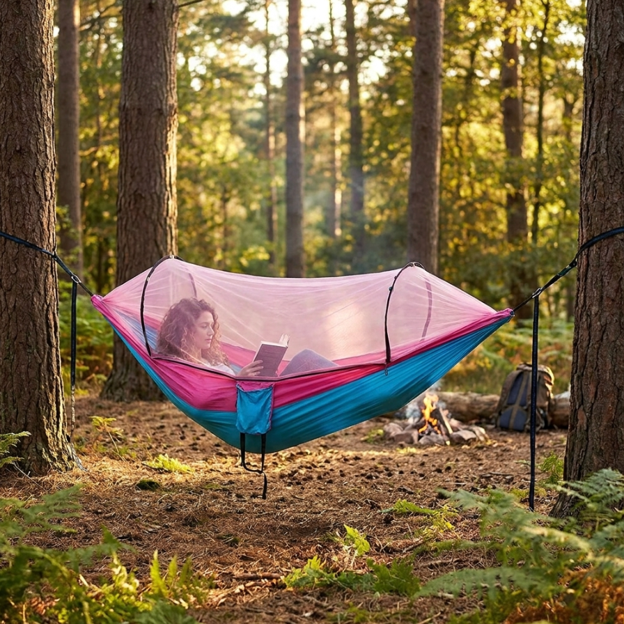 Nylon Hammock with Mosquito Net