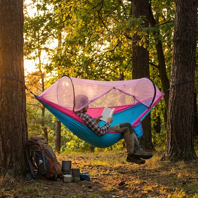 Nylon Hammock with Mosquito Net
