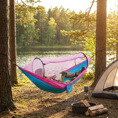 Nylon Hammock with Mosquito Net