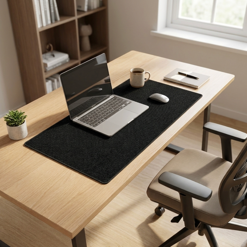 Linen Desk Mat – Waterproof, Anti-Slip & Heat Resistant