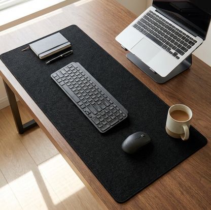 Linen Desk Mat – Waterproof, Anti-Slip & Heat Resistant