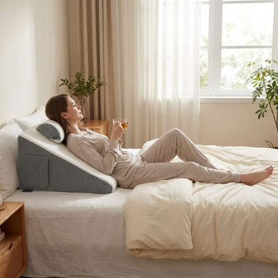 Wedge Pillow for Acid Reflux, Back & Neck Support