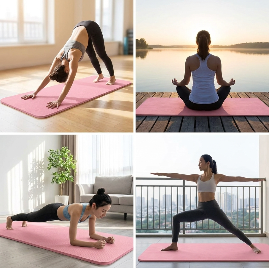 Thick Comfort Yoga Mat - Non-Slip 185x61cm – Yoga, Pilates & Home Workouts