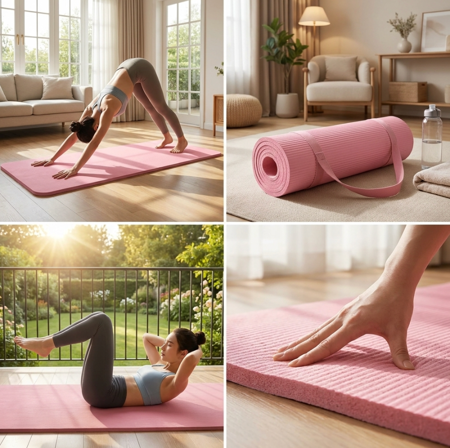 Thick Comfort Yoga Mat - Non-Slip 185x61cm – Yoga, Pilates & Home Workouts