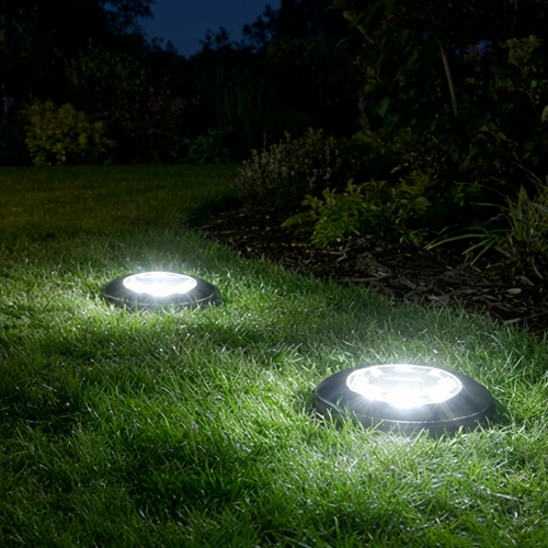 Solar Ground Lights 4-Pack – IP68 Waterproof LED Path & Garden Deck Lights
