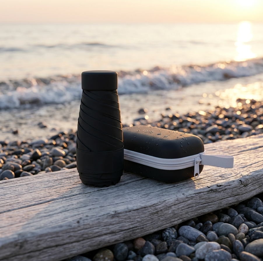 Mini Pocket Folding Travel Umbrella – UV Sun & Rain Protection