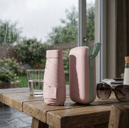 Mini Pocket Folding Travel Umbrella – UV Sun & Rain Protection