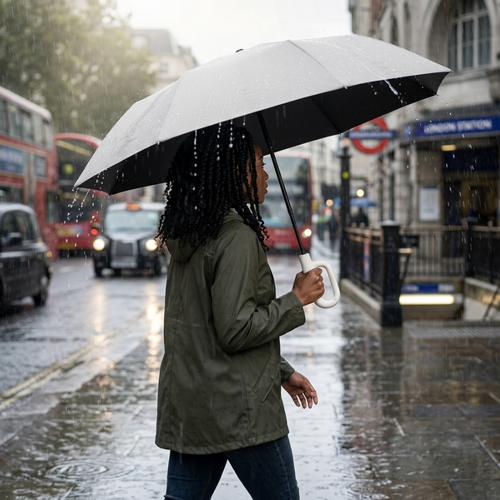 Extra Large Auto Open & Close UV Umbrella – UPF50+, 10-Rib Windproof