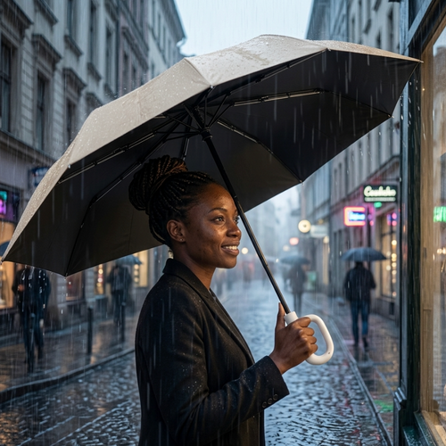 Extra Large Auto Open & Close UV Umbrella – UPF50+, 10-Rib Windproof