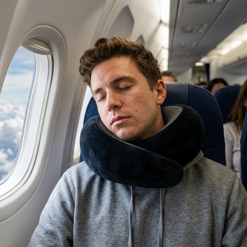 Memory Foam Comfort Neck Travel Pillow