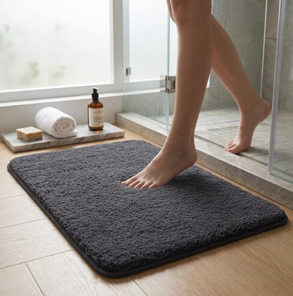 Fluffy Non-Slip Bathroom Mat – Absorbent Shaggy Rug for Bath, Shower & Entrance