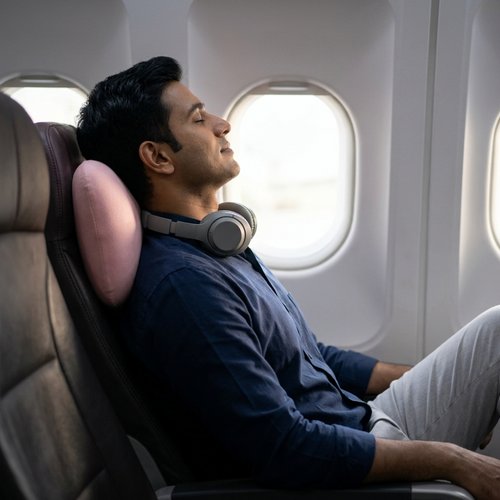 Memory Foam Neck Nap Pillow – Soft Cervical Support for Travel, Office & Sleep