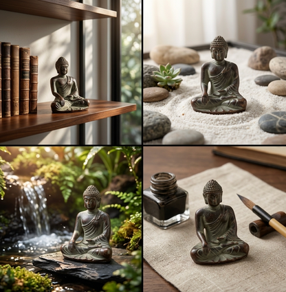 Pure Copper Shakyamuni Buddha Figurine 85g – Exquisite Brass Statue, Spiritual Home Decor, Mindful Gift