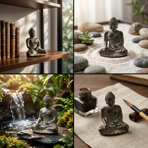 Pure Copper Shakyamuni Buddha Figurine 85g – Exquisite Brass Statue, Spiritual Home Decor, Mindful Gift