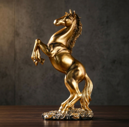 European Victory Horse Statue 640g – Galloping Animal Figurine, Luxury Living Room Decor, Office Desktop Gift