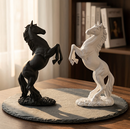 European Victory Horse Statue 640g – Galloping Animal Figurine, Luxury Living Room Decor, Office Desktop Gift