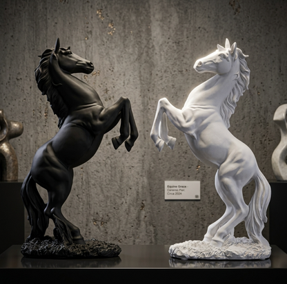 European Victory Horse Statue 640g – Galloping Animal Figurine, Luxury Living Room Decor, Office Desktop Gift