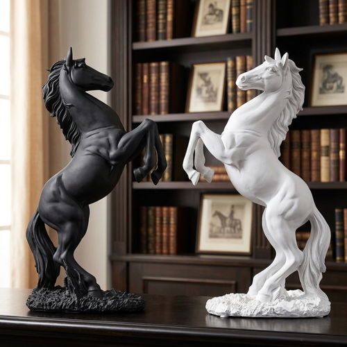 European Victory Horse Statue 640g – Galloping Animal Figurine, Luxury Living Room Decor, Office Desktop Gift