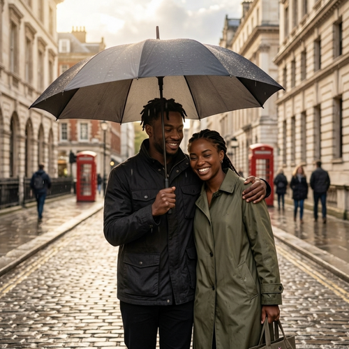 Windproof Auto Open & Close Compact Umbrella