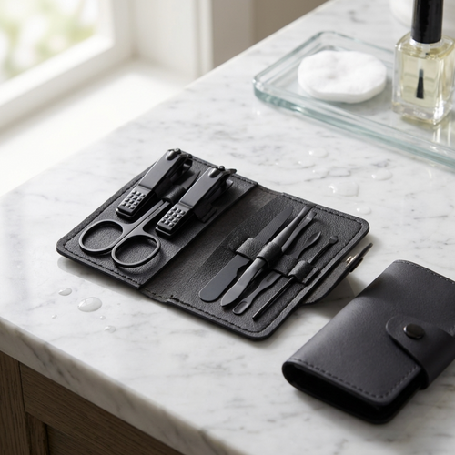 7-Piece Nail Clipper & Grooming Set - Stainless Steel Travel Kit
