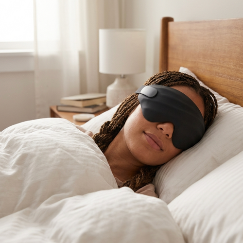 100% Blackout Sleep Mask - Total Darkness, Zero Eye Pressure Blindfold, Travel & Insomnia Relief for Men & Women