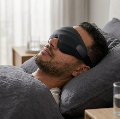 100% Blackout Sleep Mask - Total Darkness, Zero Eye Pressure Blindfold, Travel & Insomnia Relief for Men & Women