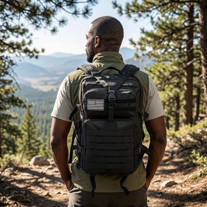 Tactical Nylon Backpack 25L / 50L – Waterproof MOLLE Rucksack for Hiking, Camping, Hunting & Outdoor Adventures
