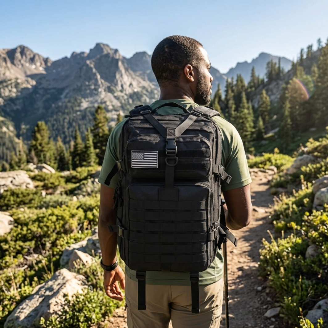Tactical Nylon Backpack 25L / 50L – Waterproof MOLLE Rucksack for Hiking, Camping, Hunting & Outdoor Adventures