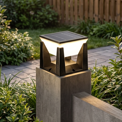 Solar Post Light with 3 Color Modes – IP65 Waterproof LED Pillar Lamp for Garden, Yard & Pathway, Auto On/Off