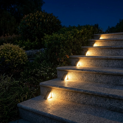 Solar LED Step Lights 8-Pack – IP67 Waterproof Outdoor Stair & Deck Lights for Yard, Patio, Pathway & Garden