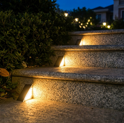 Solar LED Step Lights 8-Pack – IP67 Waterproof Outdoor Stair & Deck Lights for Yard, Patio, Pathway & Garden