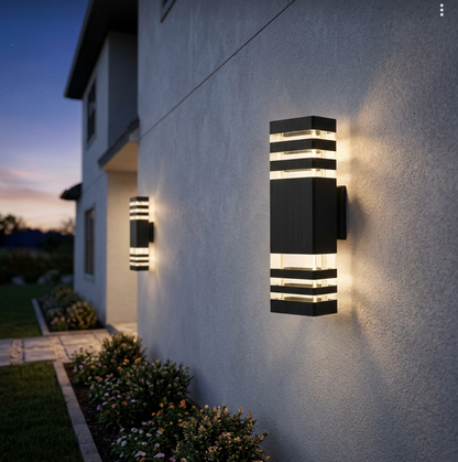 Outdoor LED Wall Light – Waterproof Up & Down Surface Mounted Lamp for Home, Porch & Garage, E27, 12W