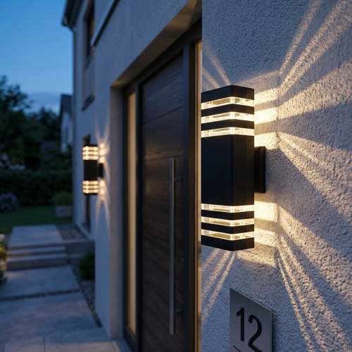 Outdoor LED Wall Light – Waterproof Up & Down Surface Mounted Lamp for Home, Porch & Garage, E27, 12W