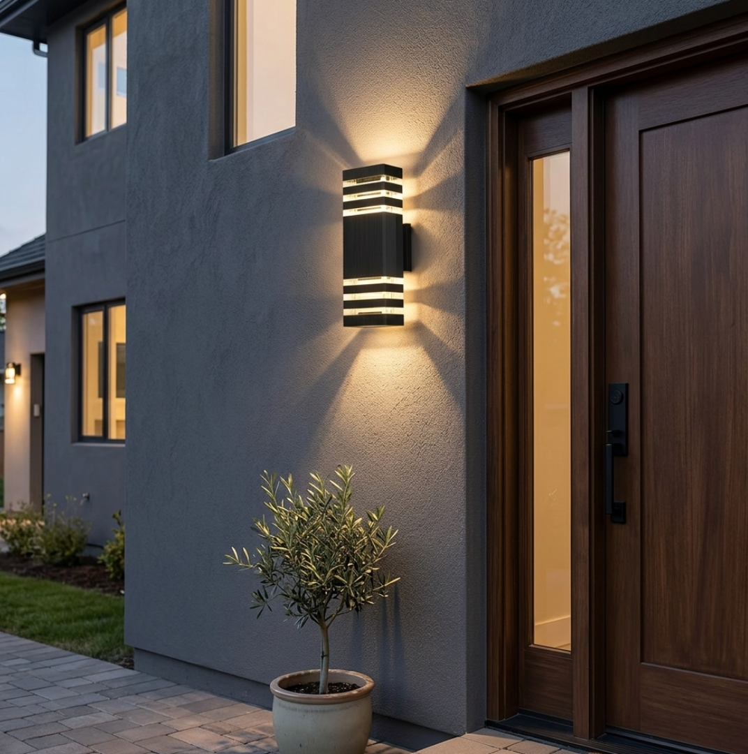 Outdoor LED Wall Light – Waterproof Up & Down Surface Mounted Lamp for Home, Porch & Garage, E27, 12W