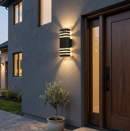 Outdoor LED Wall Light – Waterproof Up & Down Surface Mounted Lamp for Home, Porch & Garage, E27, 12W