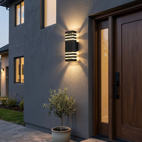 Outdoor LED Wall Light – Waterproof Up & Down Surface Mounted Lamp for Home, Porch & Garage, E27, 12W