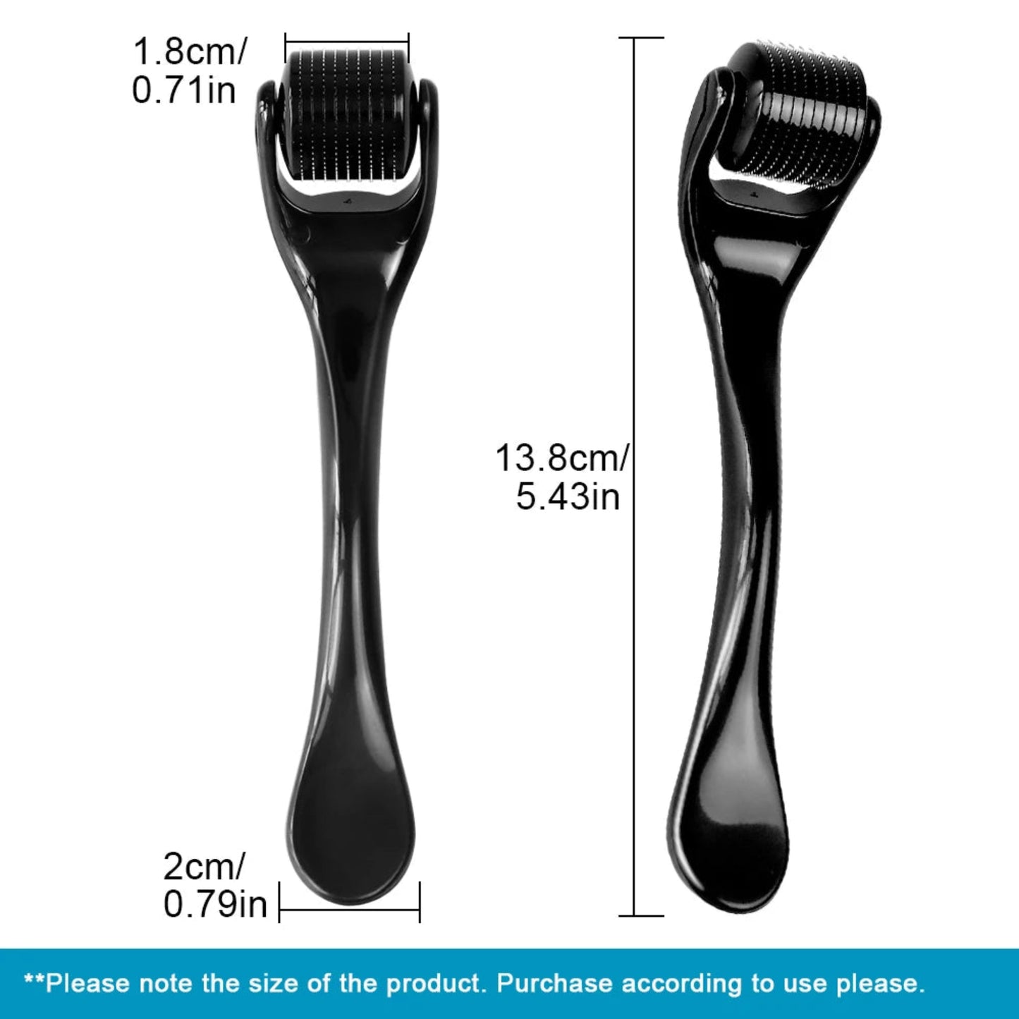 Titanium Derma Roller, 540 Microneedles for Face and Scalp
