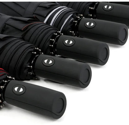 Double Layer Windproof Auto Open & Close Umbrella – 10-Rib Triple Fold