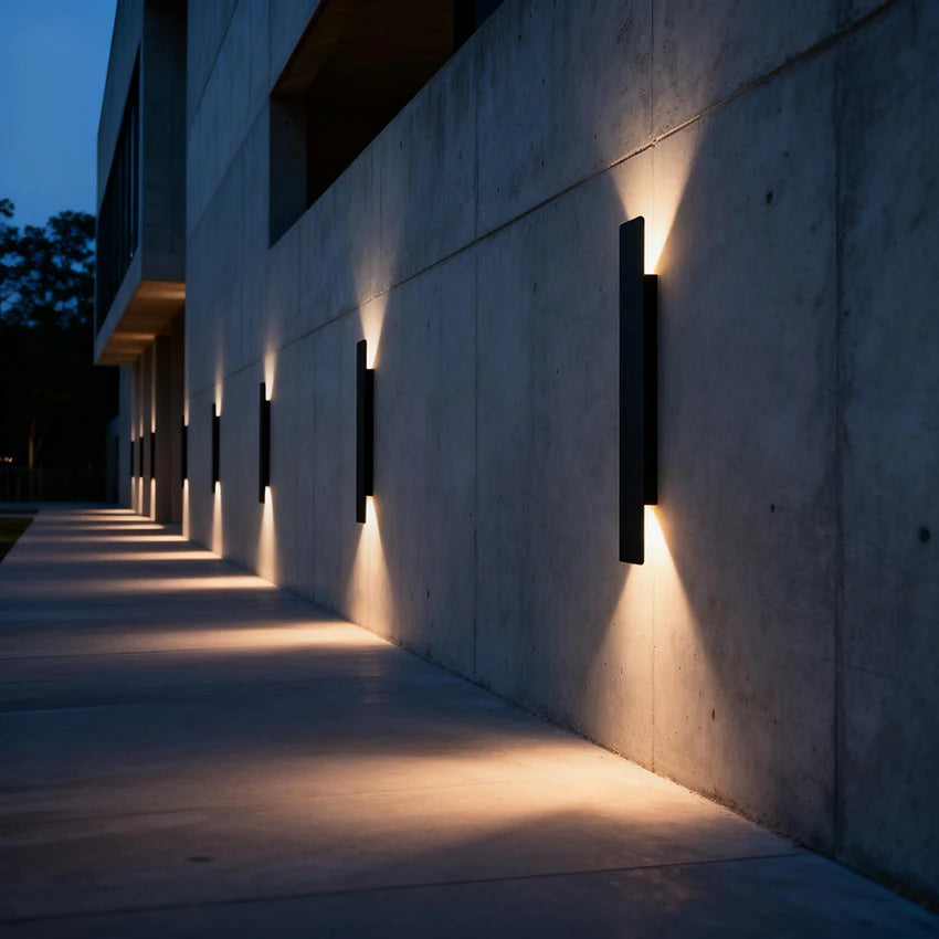 Outdoor LED Wall Lamp with Up & Down Light – IP65 Waterproof Aluminum, 24W, Black or White