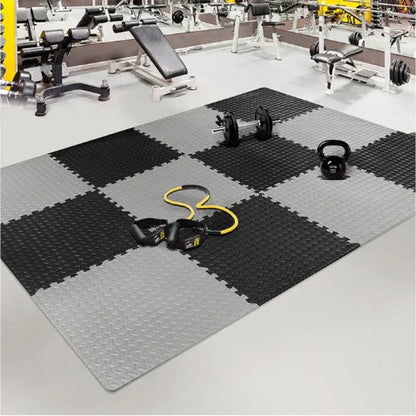 PVC Interlocking Gym Floor Tiles – 30x30cm, 10mm Thick Non-Slip Fitness Mat