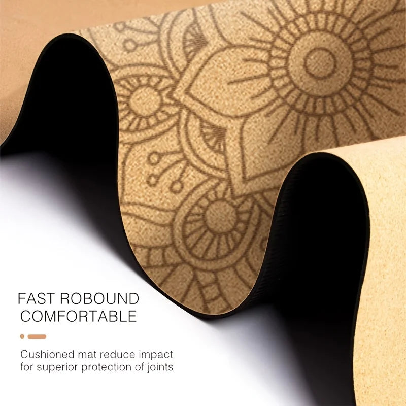 Mandala TPE Yoga Mat with Carrying Bag – 5mm Non-Slip, 183x61cm